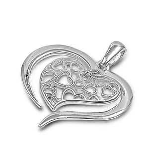Sterling Silver Heart Dangle Pendant