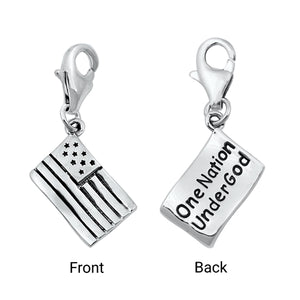 Sterling Silver - American Flag Pendant