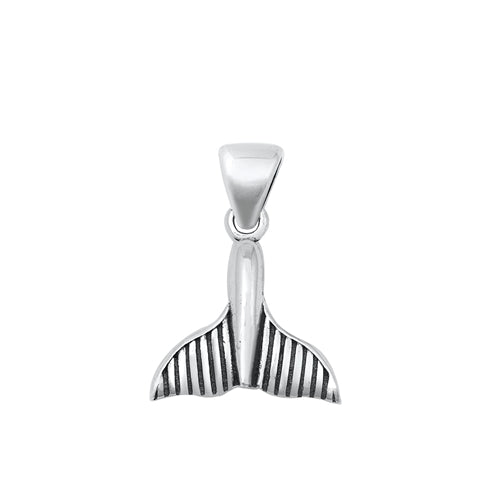 Sterling Silver Whale Tail Pendant