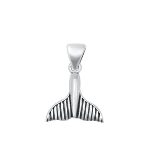 Sterling Silver Whale Tail Pendant