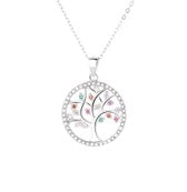 Sterling Silver Family Tree W/ CZ