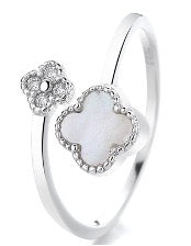 Sterling Silver Open WhiteRing Flower