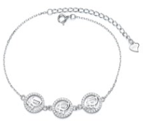 Sterling Silver Dr Cz Bracelet
