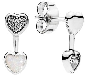 EA039 Aretes Corazon Colgante Cz
