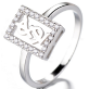 Load image into Gallery viewer, Sterling Silver Set Square YSL CZ