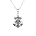 Sterling Silver Necklace Anchor Christ