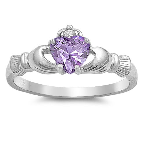 Sterling Silver Lavender CZ Ring