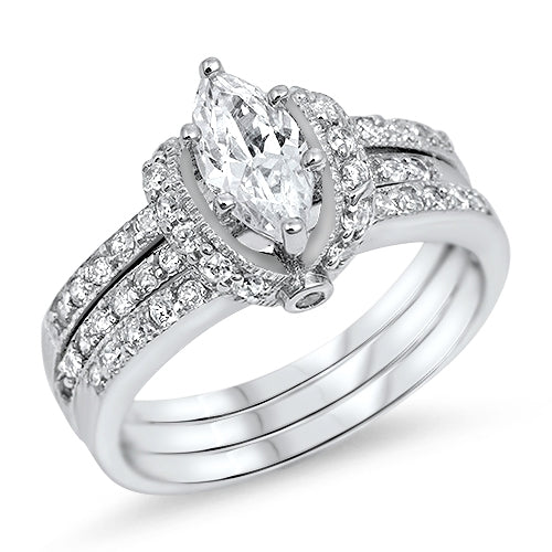 Silver Cz Wedding Ring
