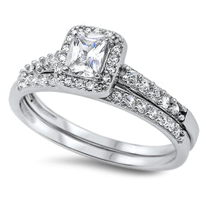 Sterling Silver White CZ Wedding Ring