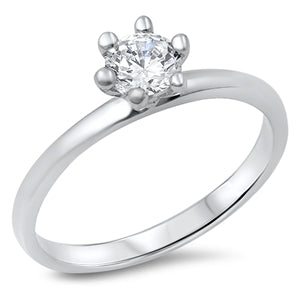 Sterling Silver White CZ Ring