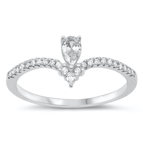 Sterling Silver Clear CZ Ring