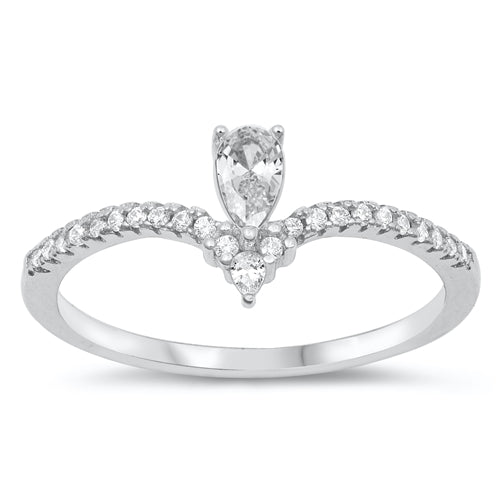 Sterling Silver Clear CZ Ring