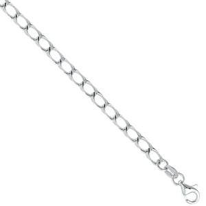 Sterling Silver Open Curb Link Chain Necklaces / Bracelets
