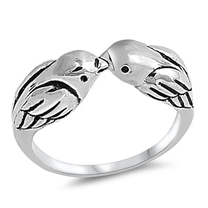 Sterling Silver Oxidized Sparrows Ring