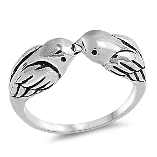 Sterling Silver Oxidized Sparrows Ring