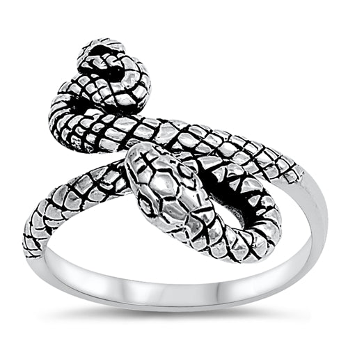 Sterling Silver Oxidized Snake Ring