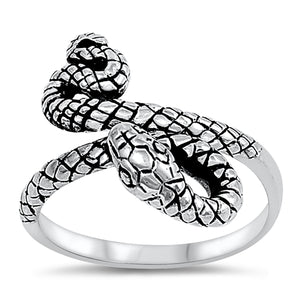 Sterling Silver Oxidized Snake Ring