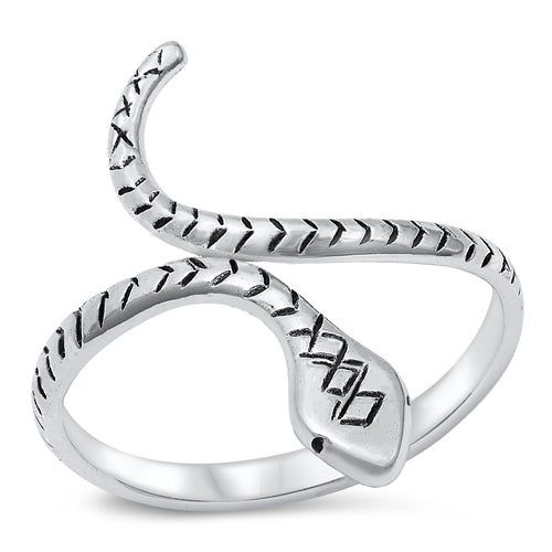 Sterling Silver Oxidized Snake Ring