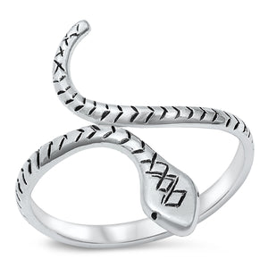 Sterling Silver Oxidized Snake Ring