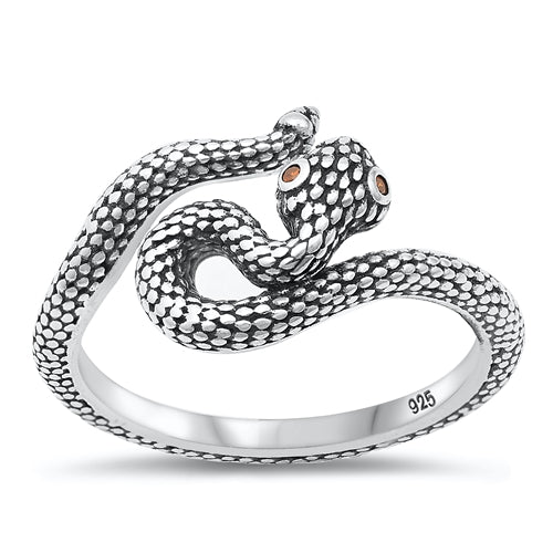 Sterling Silver Oxidized Snake Ring