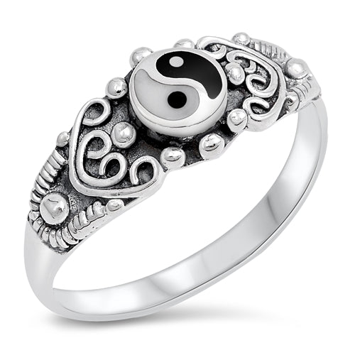 Sterling Silver Yin Yang Ring