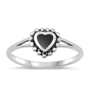 Sterling Silver Black Agate Ring