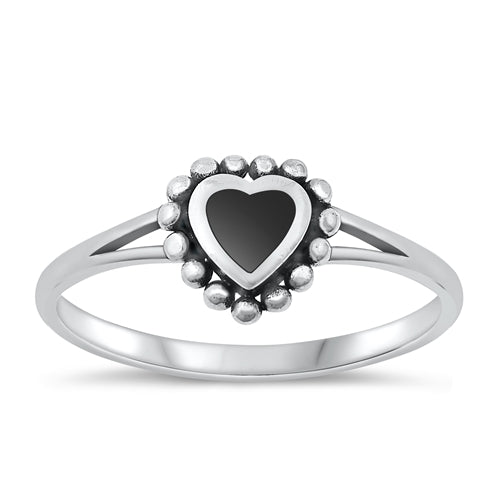 Sterling Silver Black Agate Ring