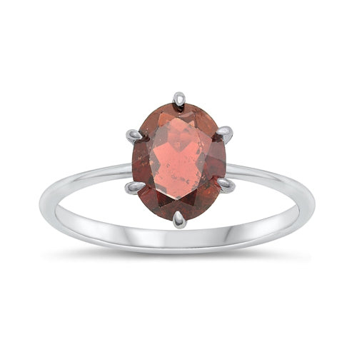 Sterling Silver Garnet Ring