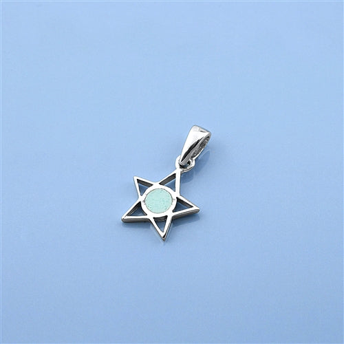 Sterling Silver Larimar Star Pendant