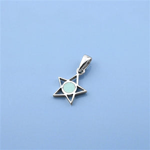 Sterling Silver Larimar Star Pendant