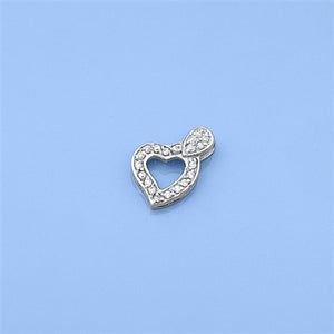 Sterling Silver CZ Heart Pendant