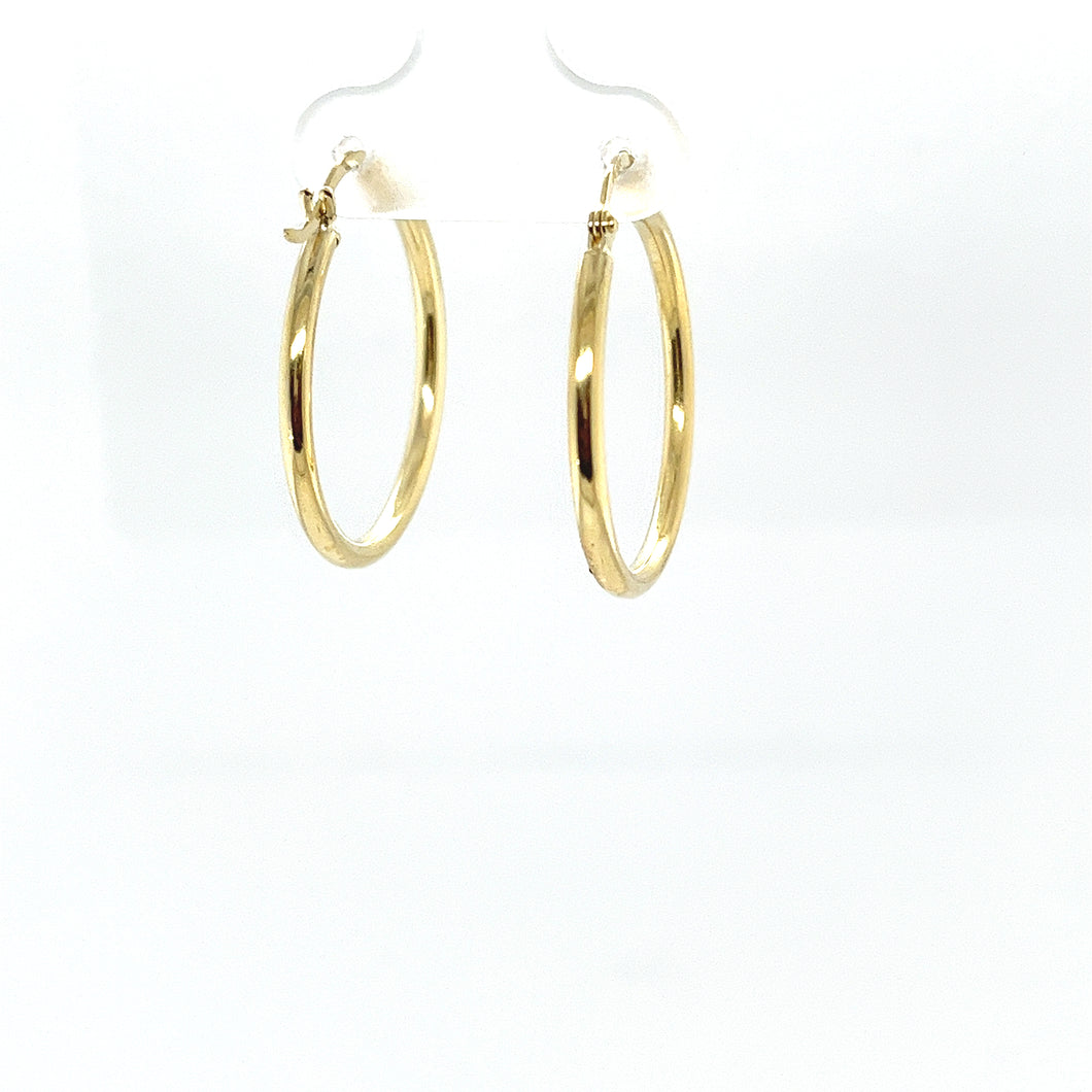 10k Gold Round Hoops