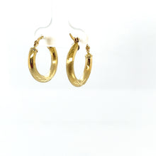 Load image into Gallery viewer, 10k Gold Line Cut Hoops