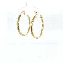 Load image into Gallery viewer, 10k Gold Line Cut Hoops
