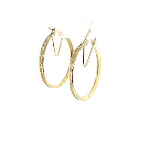 10k Gold V Round Hoops
