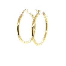 Load image into Gallery viewer, 10k Gold Round Hoops