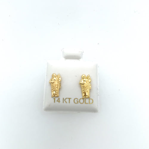 14k Gold Saint Jude Studs