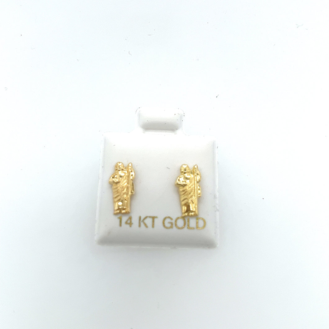 14k Gold Saint Jude Studs
