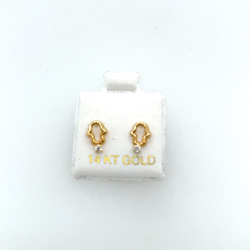 14k Gold Hand Studs