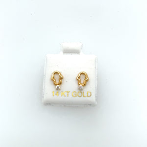 14k Gold Hand Studs
