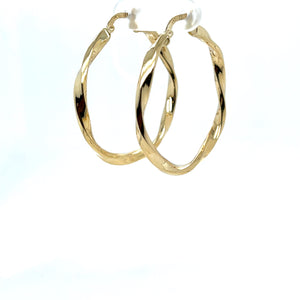 14k Gold Twisted Earrings