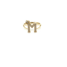 Load image into Gallery viewer, 14k Gold Letter Crown Ring