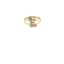 Load image into Gallery viewer, 14k Gold Letter Crown Ring