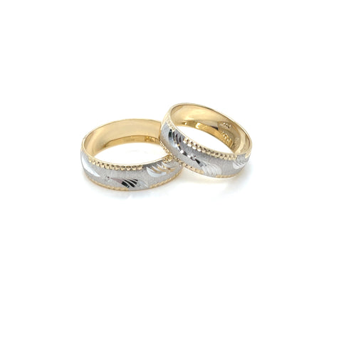 14k Gold Wings Wedding Bands