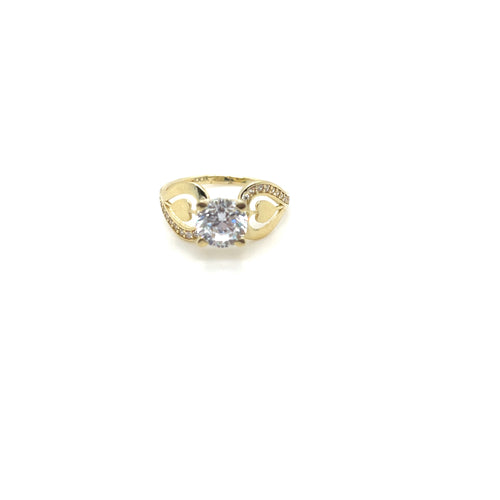 14k Gold Heart Engagement Ring