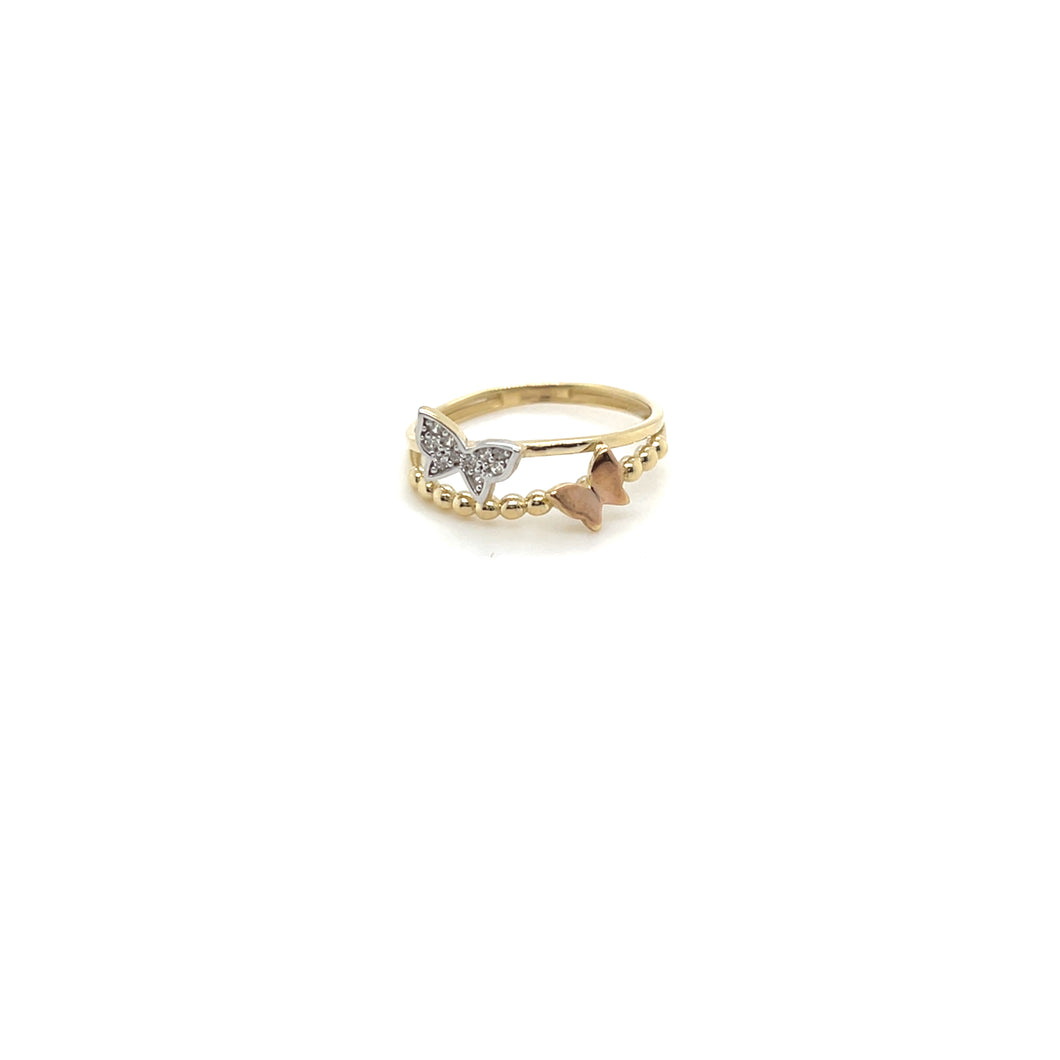 14k Gold Butterflies Ring