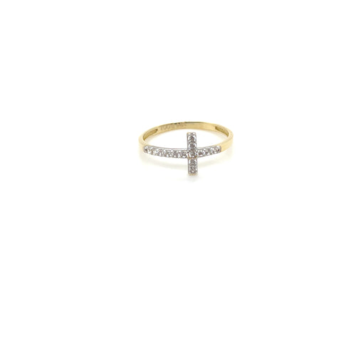 14k Gold Cross Ring