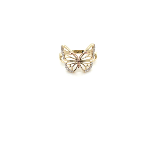 14k Gold Butterfly Ring