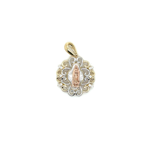 14K Gold Our Lady of Guadalupe Pendant