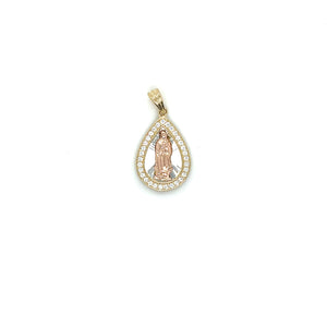 14K Gold Our Lady of Guadalupe Pendant